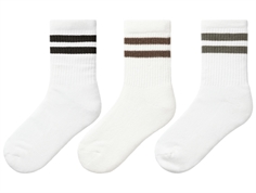 Name It bright white/black/pecan pie/tea leaf socks (3-pack)